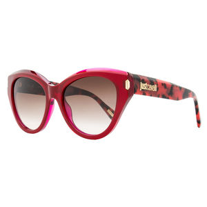 Just Cavalli Cat Eye Sunglasses SJC033 09RV Red/Havana 55mm
